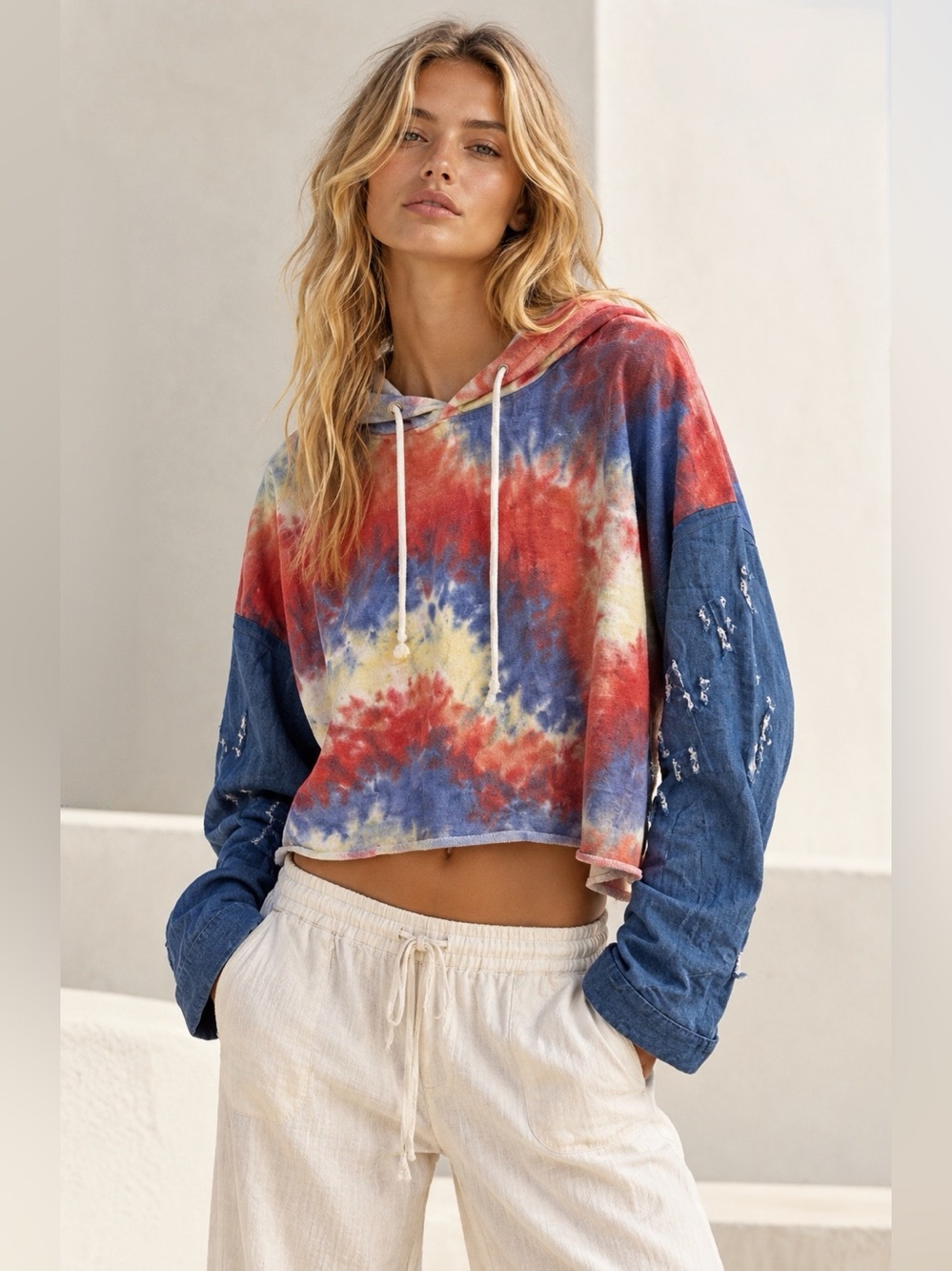 Dance & Marvel Multicolor Tie-Dye Hoodie